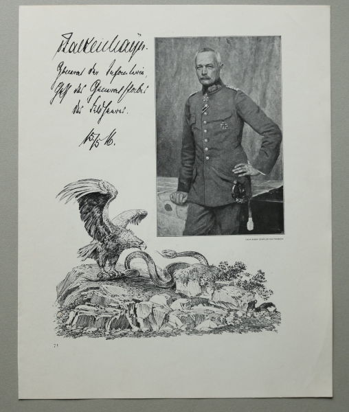Patriotic Print / Erich von Falkenhayn / Germany / 1917 / World War One WWI